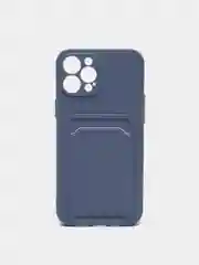 Светло-синий чехол для iPhone XR, 11, 12 Pro Max, с карманом для карты