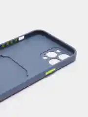 Светло-синий чехол для iPhone XR, 11, 12 Pro Max, с карманом для карты