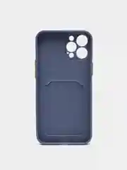 Светло-синий чехол для iPhone XR, 11, 12 Pro Max, с карманом для карты