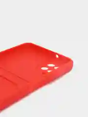 Красный чехол Samsung Galaxy A12 / M12, силиконовый, с карманом для карты