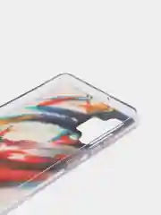 Красный чехол Samsung Galaxy A32, Самсунг Галакси А32 твердый, прозрачный, с рисунком