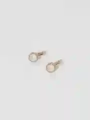 Кремовый серьги с камнем Swarovski, бижутерия