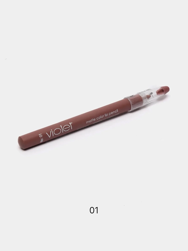 Карандаш-помада для губ Violet, матовый, с точилкой, 26 оттенков