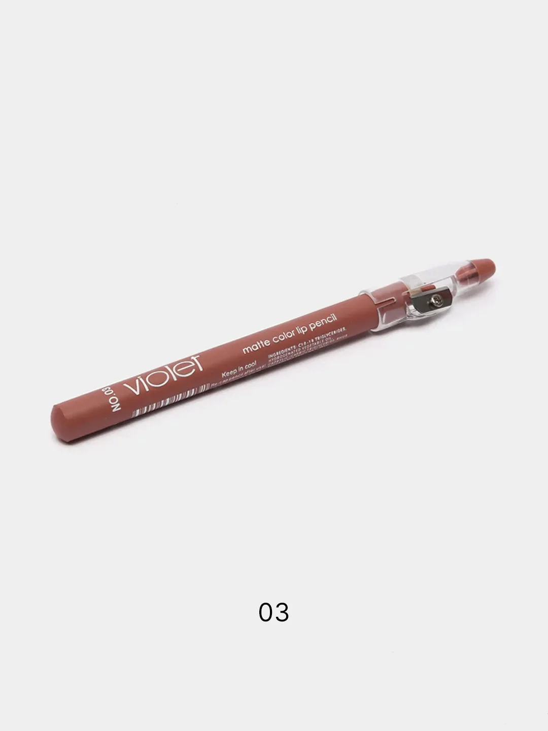 Карандаш-помада для губ Violet, матовый, с точилкой, 26 оттенков