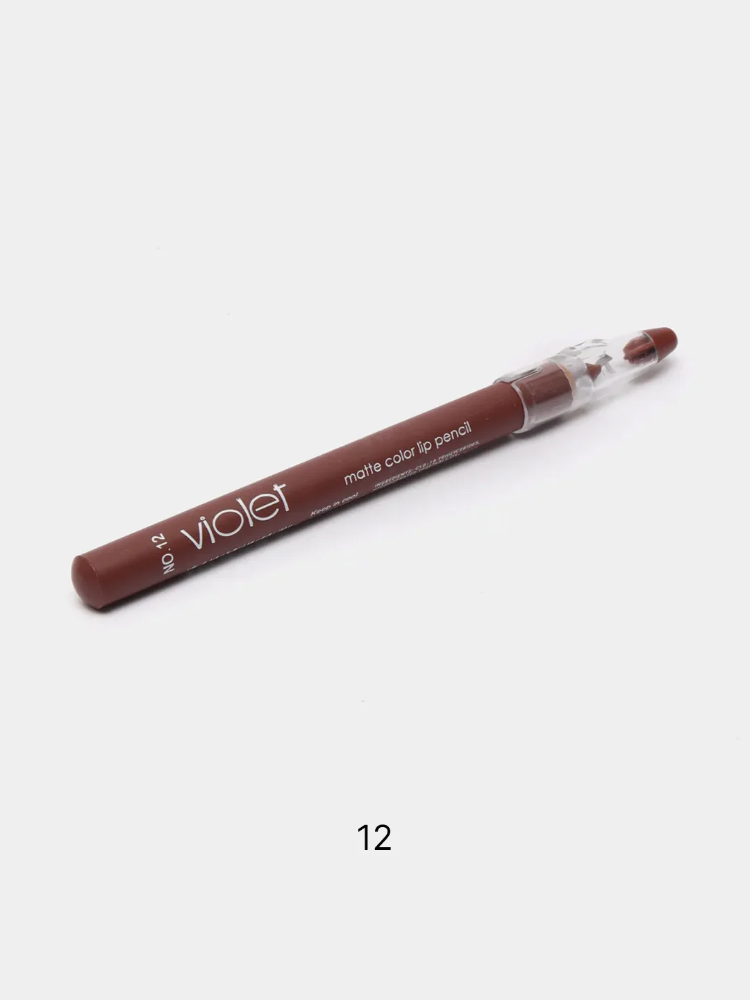 Карандаш-помада для губ Violet, матовый, с точилкой, 26 оттенков