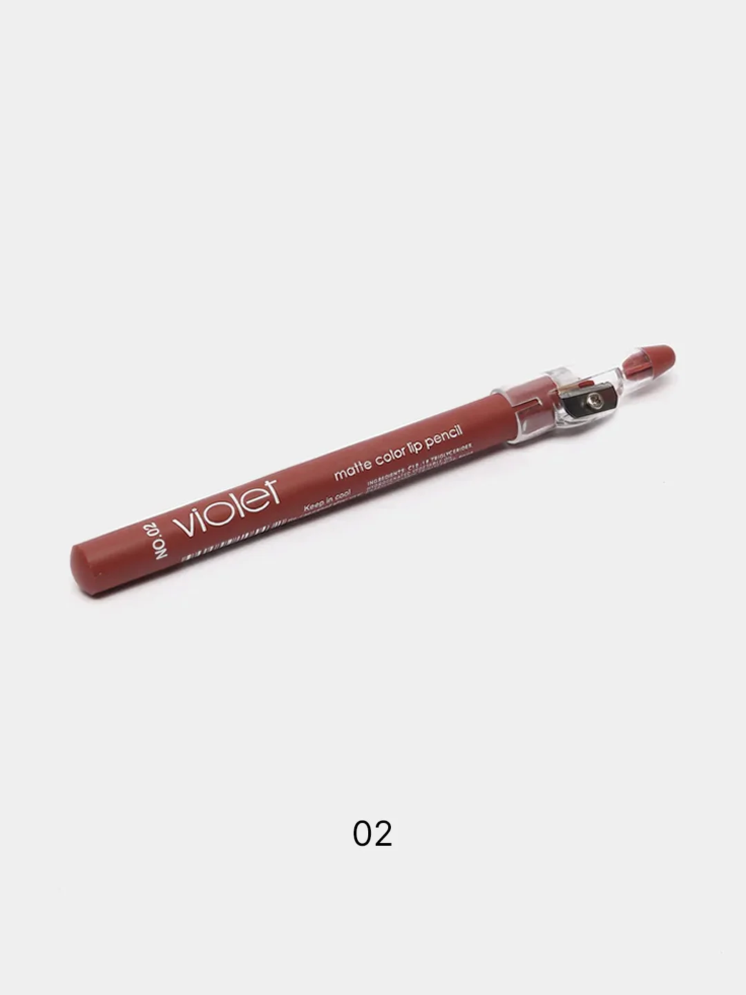 Карандаш-помада для губ Violet, матовый, с точилкой, 26 оттенков