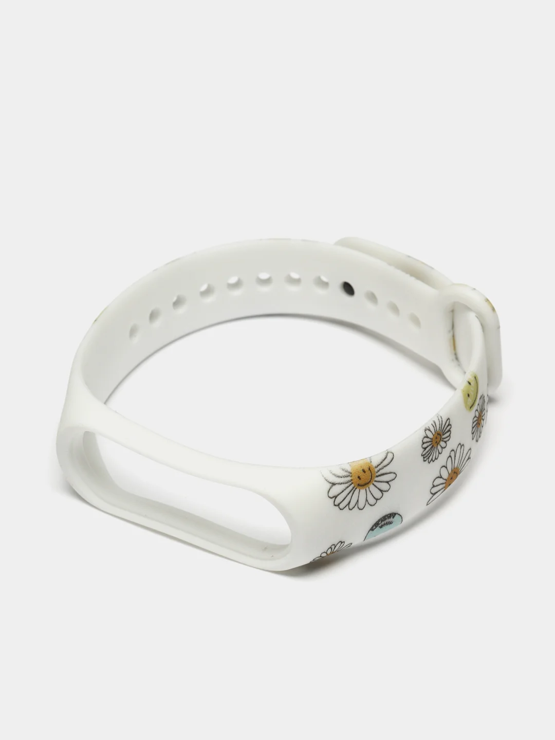 Кремовый силиконовый ремешок с принтом для Xiaomi Mi Band 7 / 3 / 4 / 5 / 6