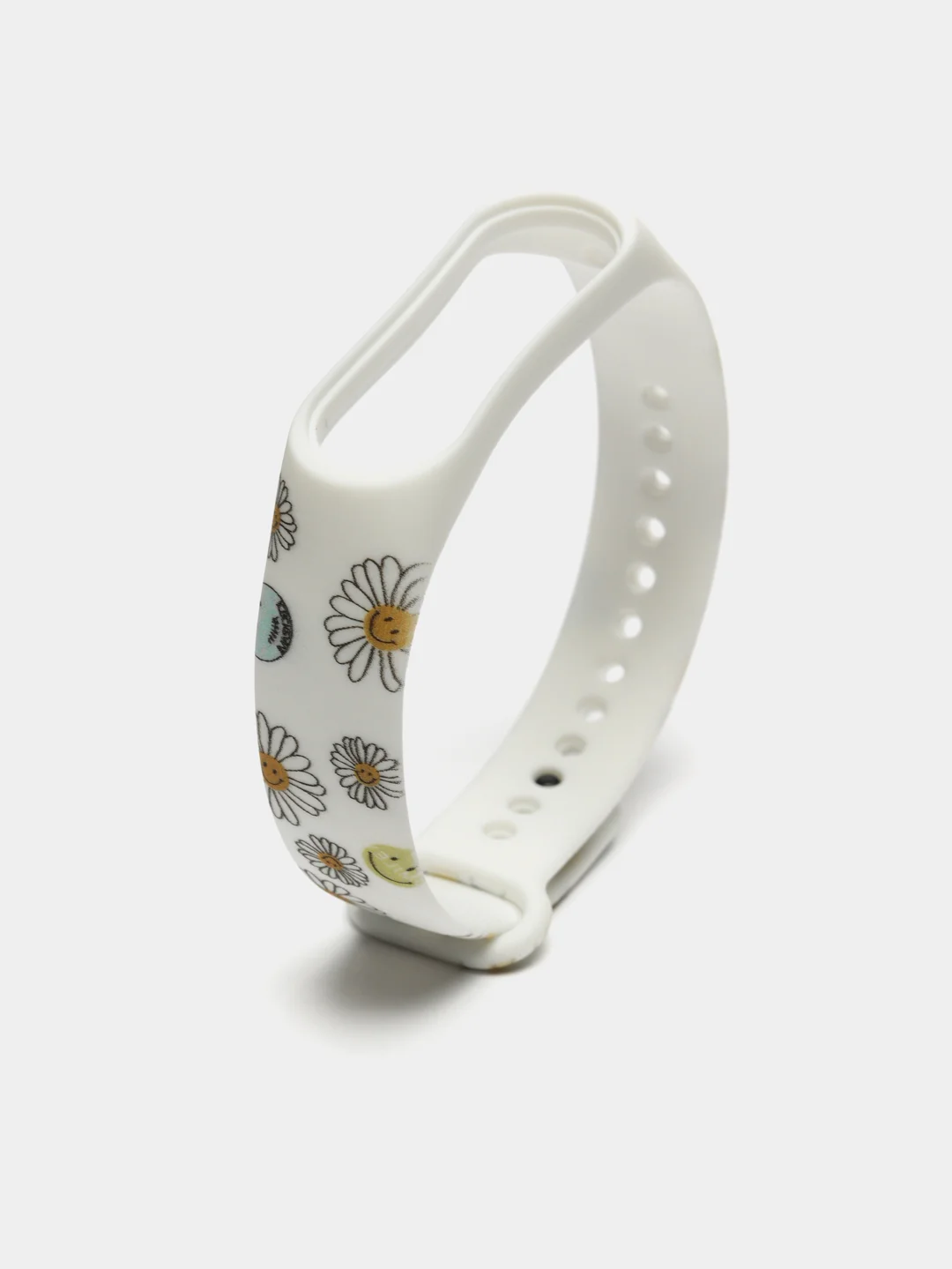 Кремовый силиконовый ремешок с принтом для Xiaomi Mi Band 7 / 3 / 4 / 5 / 6