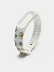 Кремовый силиконовый ремешок с принтом для Xiaomi Mi Band 7 / 3 / 4 / 5 / 6