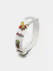 Золотой силиконовый ремешок с принтом для Xiaomi Mi Band 7 / 3 / 4 / 5 / 6