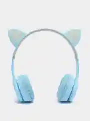 Розовый беспроводные наушники Bluetooth, c кошачьими светящимися ушками Cat