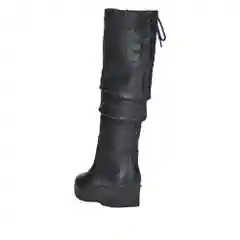 Черный сапоги зимние женские Rieker, из натуральной кожи с мембраной