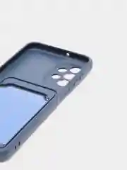 Темно-синий чехол Samsung Galaxy A23, Самсунг Галакси А23 силиконовый с карманом для карты