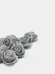 Серый бутон розы из фоамирана, 15 штук
