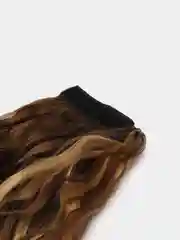 Конфетный хвост накладной, мелкая волна на липучке, шиньон
