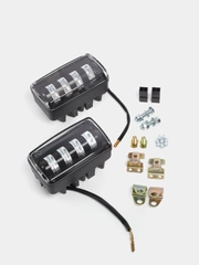 Фары противотуманные, ПТФ, LED, универсальные, 4 линзы, 50W