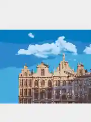 Картина  по номерам на холсте с подрамником 50x40 "Брюсель"