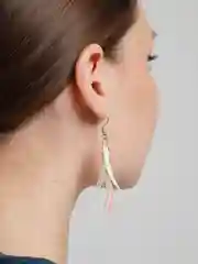 Белый серьги-перья, 6 цветов