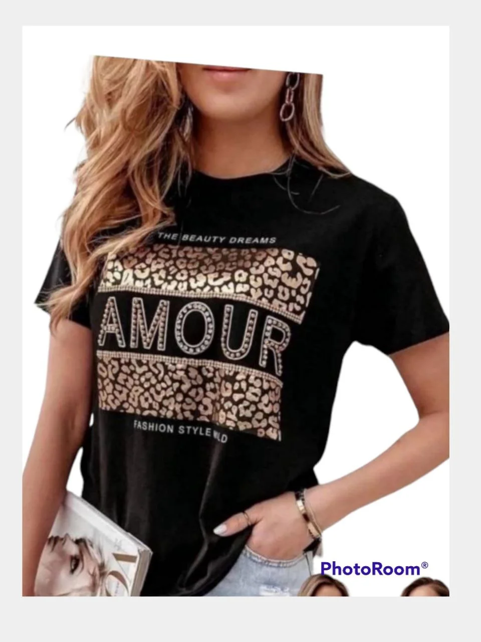 Белый футболка женская белая "Amour"