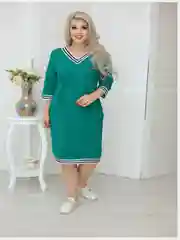 Платье повседневное, большие размеры
