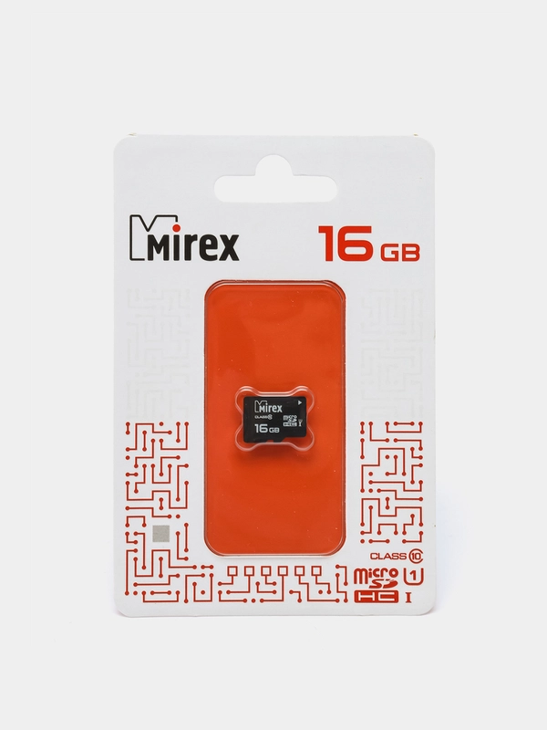 Карта памяти microSDHC, Mirex, UHS-I, 16 GB
