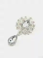 Серебряный кабошон ювелирная серединка для бантика с капелькой