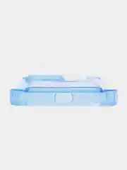 Голубой чехол для iPhone XR, 11, 12, 13, 14, Pro, Pro Max, 7 / 8, 7 Plus, с карманом для карт