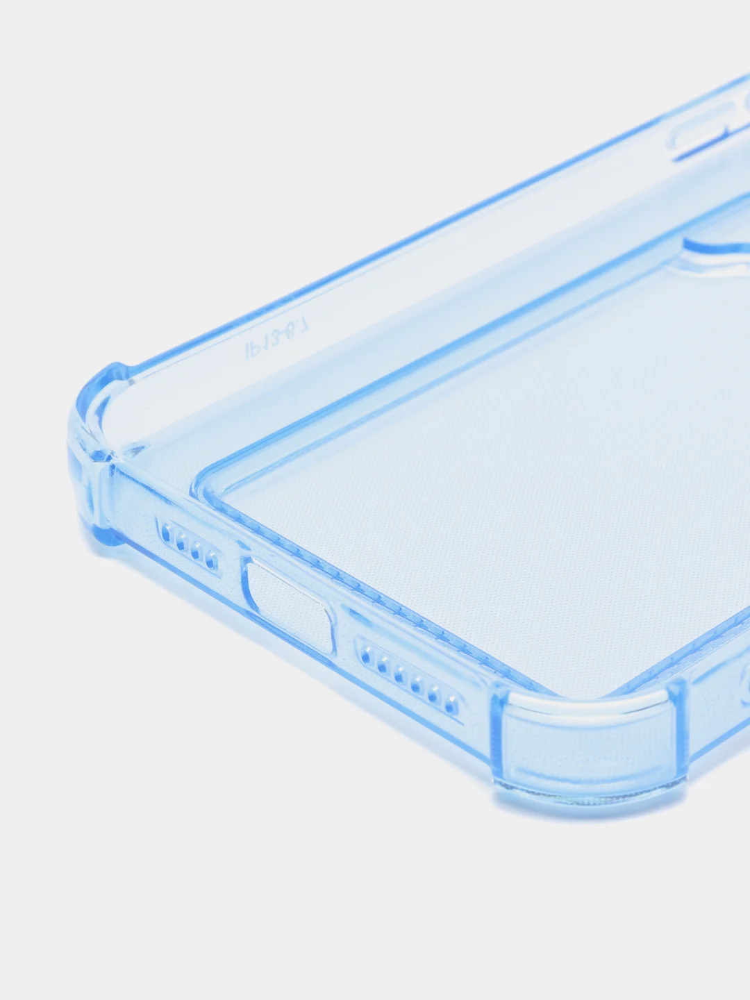 Голубой чехол для iPhone XR, 11, 12, 13, 14, Pro, Pro Max, 7 / 8, 7 Plus, с карманом для карт