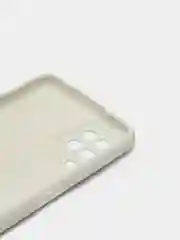 Белый чехол на Samsung А12 с бархатистым покрытием внутри