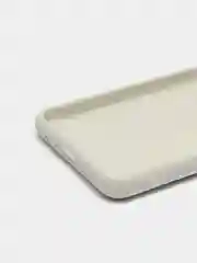 Белый чехол на Samsung А12 с бархатистым покрытием внутри