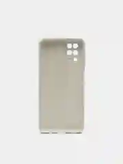 Белый чехол на Samsung А12 с бархатистым покрытием внутри