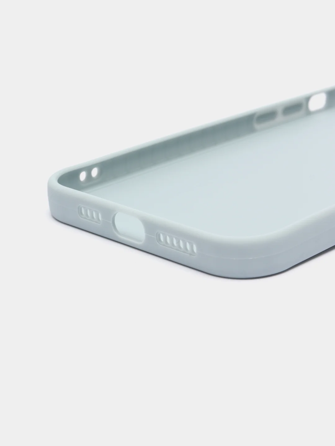 Голубой силиконовый чехол для iPhone 7, 8, SE2, XR, 11, 11 Pro Max, 12 Pro Max, закрытый низ
