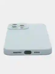 Голубой силиконовый чехол для iPhone 7, 8, SE2, XR, 11, 11 Pro Max, 12 Pro Max, закрытый низ