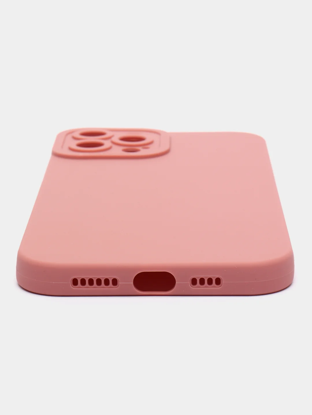 Розовый силиконовый чехол для iPhone 7, 8, SE2, XR, 11, 11 Pro Max, 12 Pro Max, закрытый низ