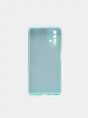 Голубой чехол на Xiaomi Redmi 9T c бархатистым покрытием внутри