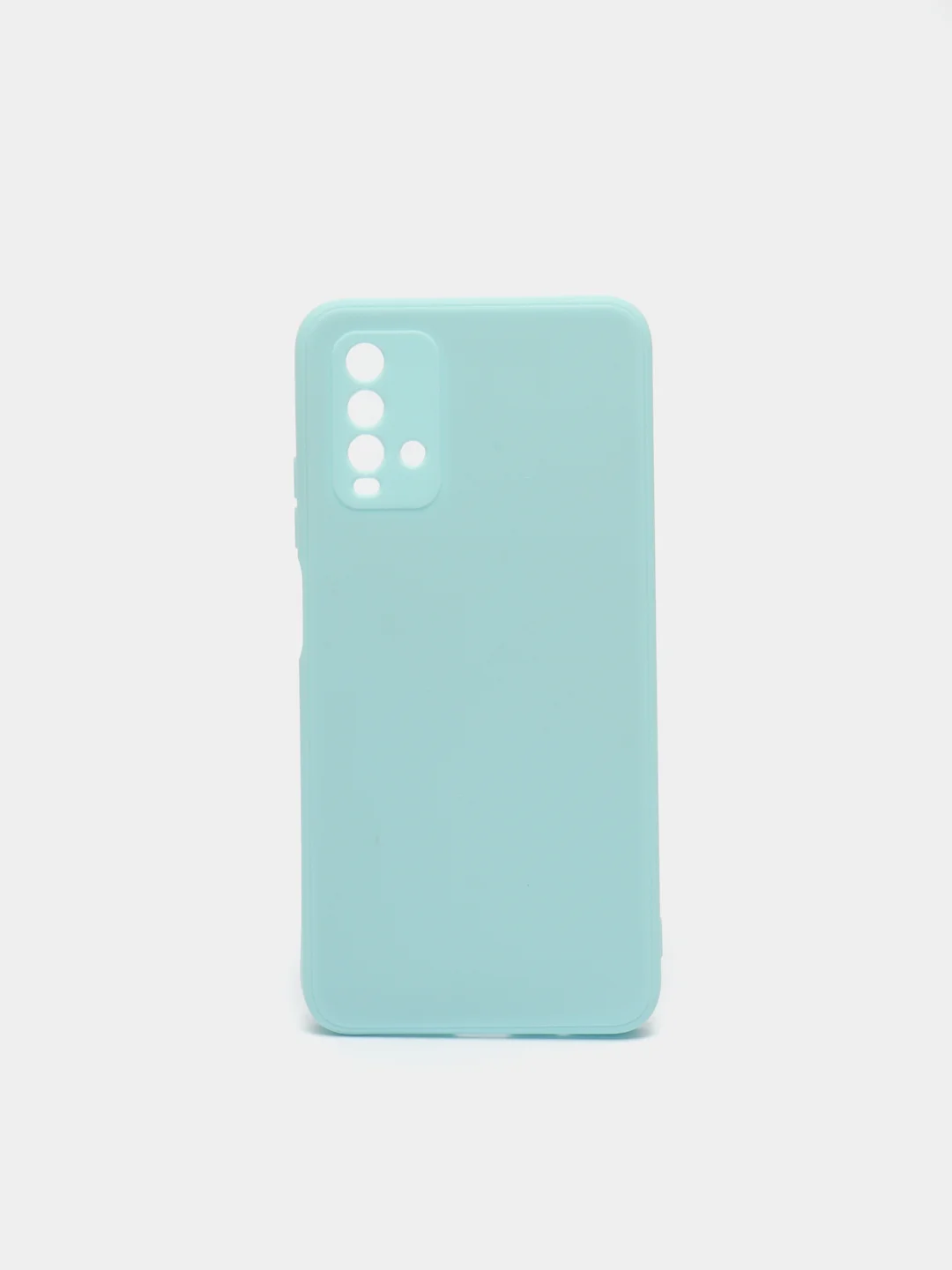Голубой чехол на Xiaomi Redmi 9T c бархатистым покрытием внутри