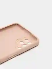 Молочный чехол на Samsung А12 с бархатистым покрытием внутри