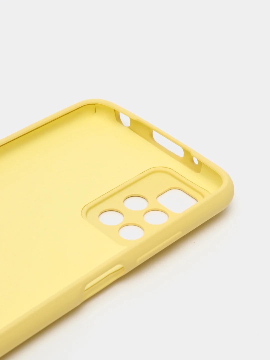 Желтый чехол на Xiaomi Redmi 10 New, c бархатистым покрытием внутри