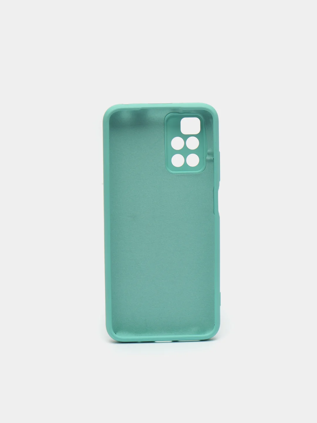 Бирюзовый чехол на Xiaomi Redmi 10 New, c бархатистым покрытием внутри