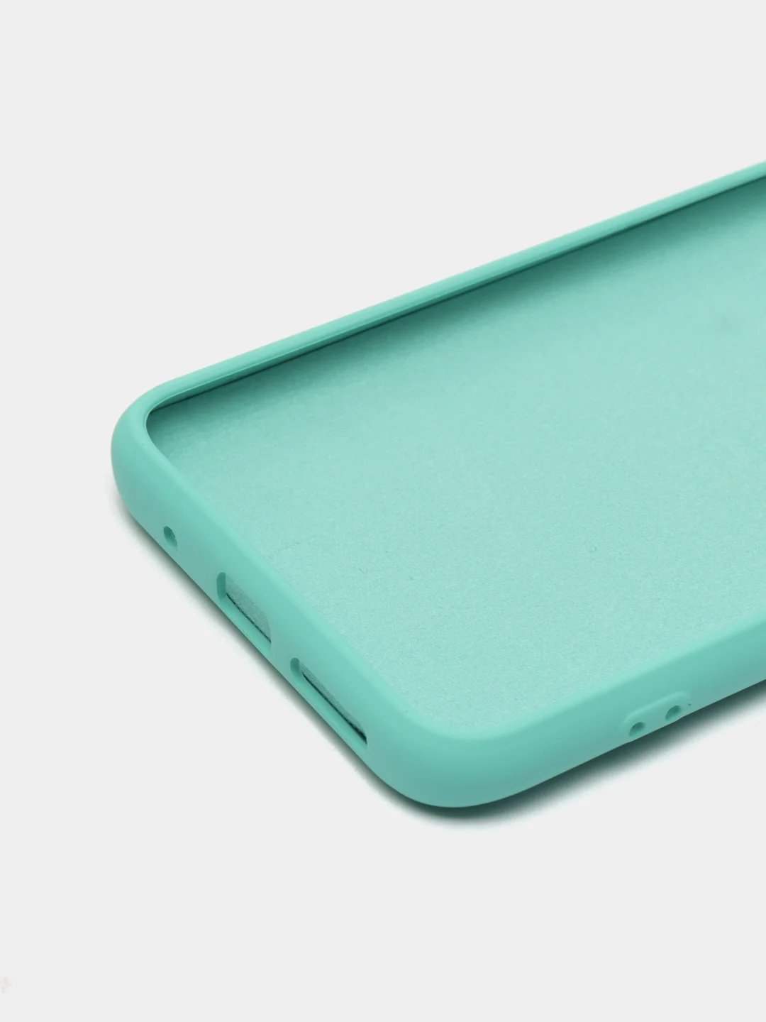 Бирюзовый чехол на Xiaomi Redmi 10 New, c бархатистым покрытием внутри