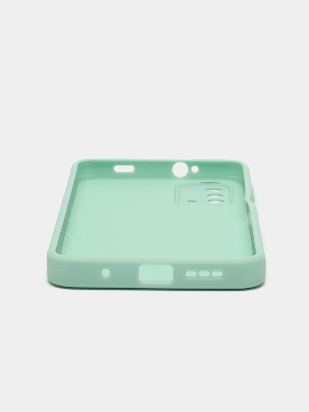 Мятный чехол на Xiaomi Redmi 9T c бархатистым покрытием внутри