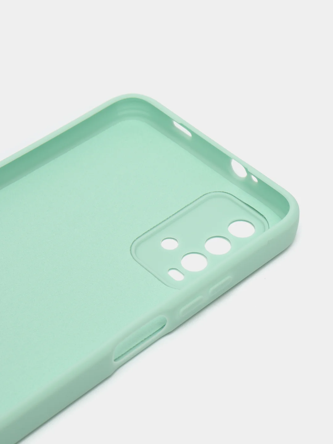 Мятный чехол на Xiaomi Redmi 9T c бархатистым покрытием внутри