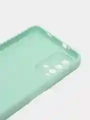 Мятный чехол на Xiaomi Redmi 9T c бархатистым покрытием внутри