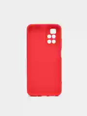 Красный чехол на Xiaomi Redmi 10 New, c бархатистым покрытием внутри