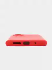 Красный чехол на Xiaomi Redmi 10 New, c бархатистым покрытием внутри