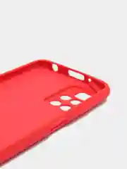Красный чехол на Xiaomi Redmi 10 New, c бархатистым покрытием внутри