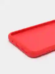 Красный чехол на Xiaomi Redmi 10 New, c бархатистым покрытием внутри