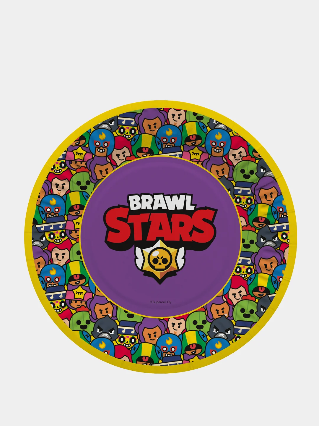 Тарелки одноразовые в стиле Brawl Stars, 23 см