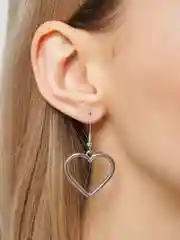 Серебряный серьги-подвески Сердечки