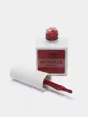 Багровый гель лак Runail Professional "Mineral", с текстурой природного камня